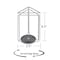 Azar Displays Three-Sided Revolving Sign and Menu Holder, 5.5 in. W x 8.5 in. H 193730-WHT - alternate 2
